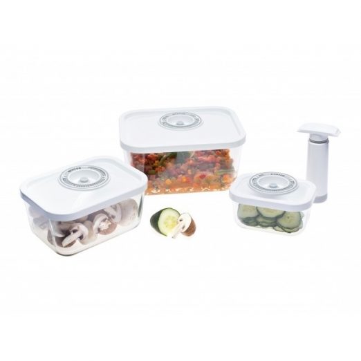 שמור על האוכל שלך טרי עד פי 3 עם קופסאות אחסון האוכל שלנו מזכוכית ואקום!
