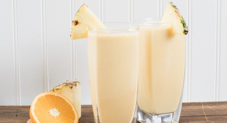 מתכון להכנת חלב שקדים אננס תפוז