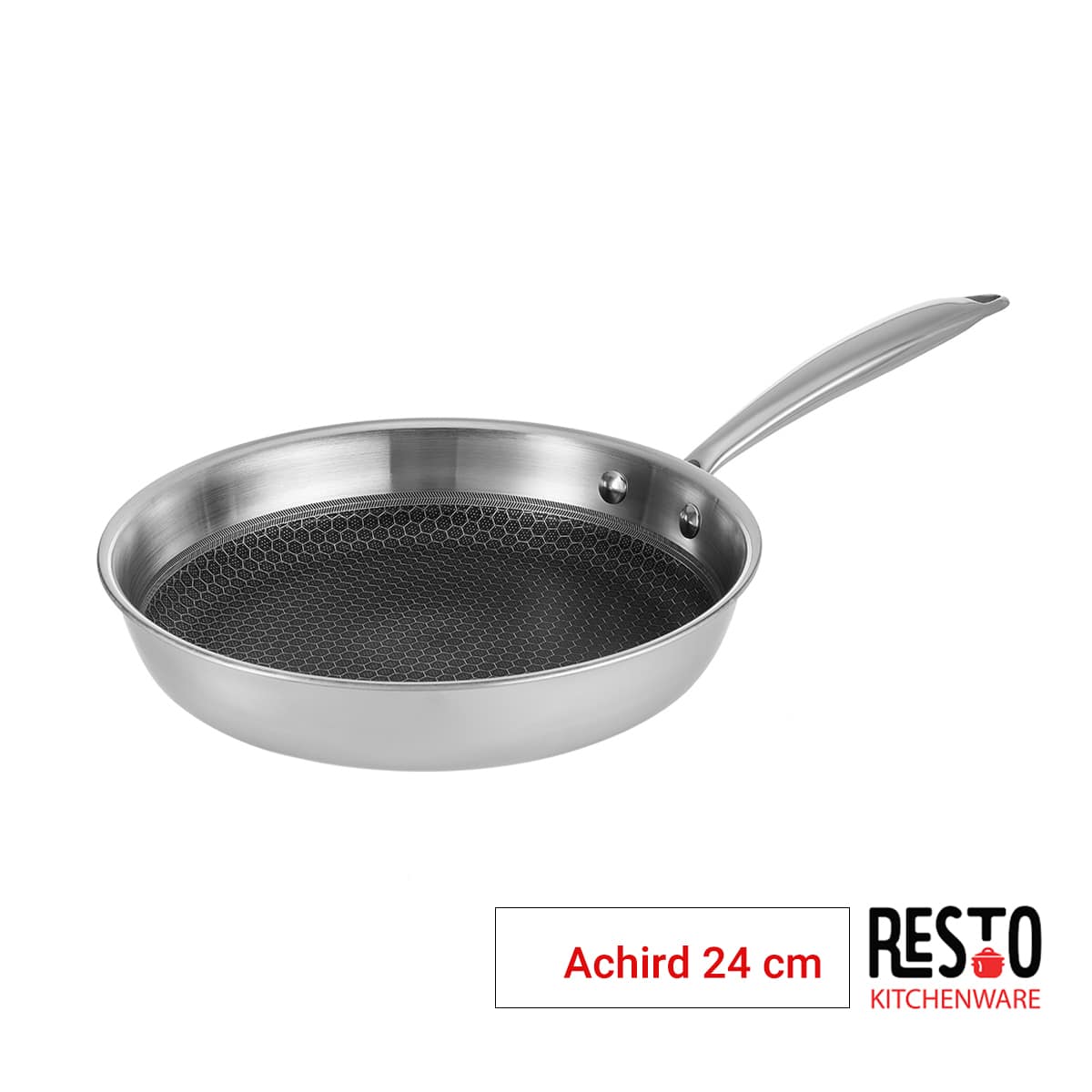 - מחבת נירוסטה כוורת נון סטיק רסטו resto achird