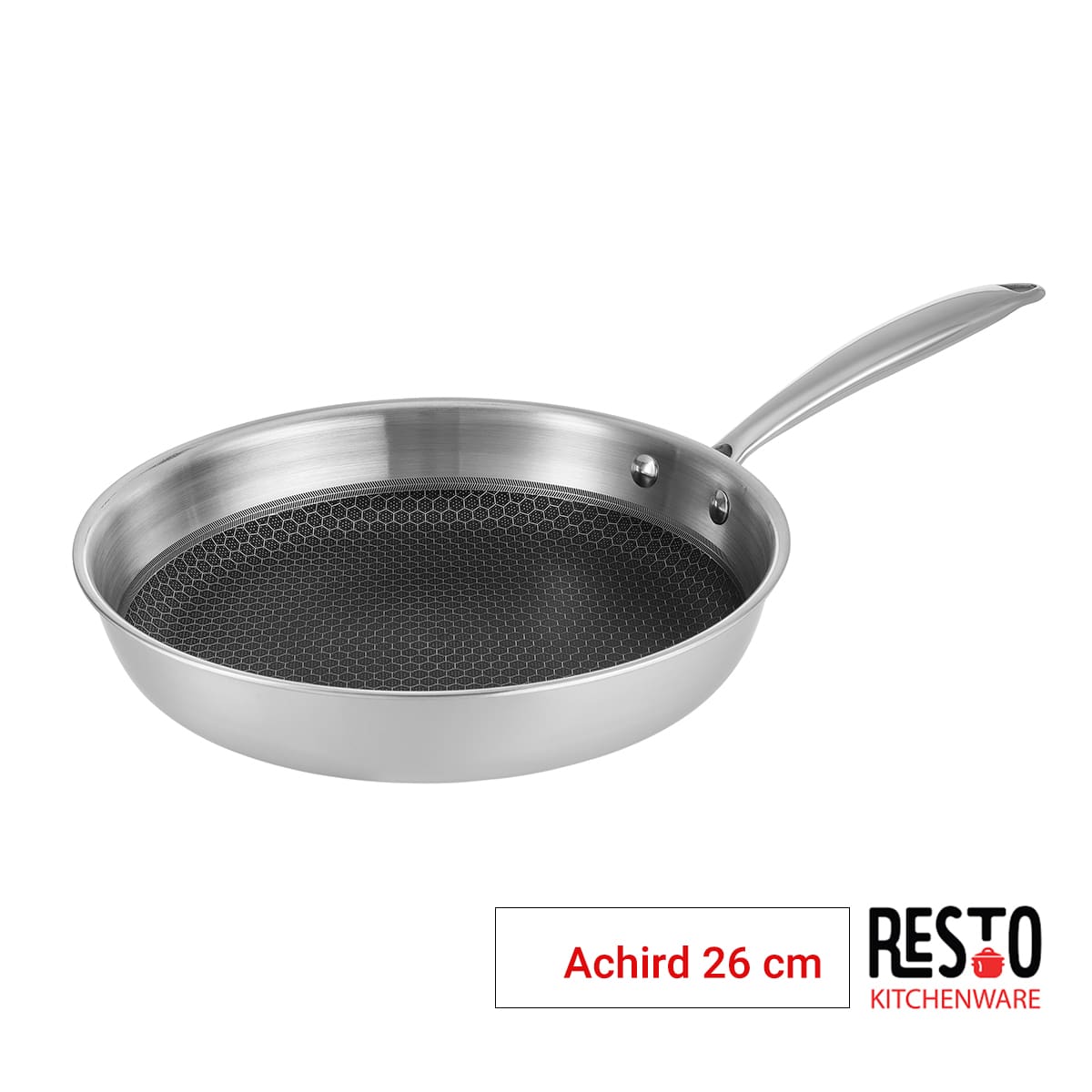 - מחבת נירוסטה כוורת נון סטיק רסטו resto achird 26 סמ